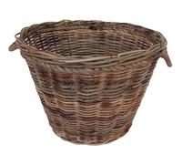 Cesto Vimini in robusto Giunco Porta Legna vaso coperte giocattoli Cm 61X44 H