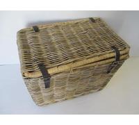 cesto vimini porta legna cm cm 65x43x53 H baule portalegna porta biancheria intreccio in giunco robusto