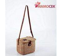 CESTO Vimini raccolta funghi cm.36x24 H26 c/tracolla tartufi orto