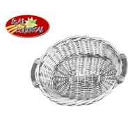 CESTO VIMINI TONDO 52x13cm BIANCO