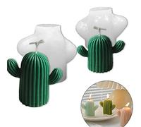 Cestony 2 stampi in silicone per candele a forma di cactus grande e uno piccolo per realizzare candele in resina per aromaterapia, cera, sapone, fiori, campioni di argilla