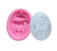 Cestony Stampo in silicone per resina epossidica a forma di giostra, per decorazione fai da te da appendere alla parete, gioielli, aromaterapia, intonaco