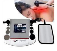 CET/RET/Macchina per terapia fisica Tecar Macchina portatile per diatermia Tecarterapia 448K, macchina per terapia Tecar CET/RET per dolori corporei, con 8 testine funzionanti/10 parti del corpo tra
