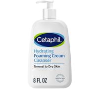 Cetaphil Cream to Foam Face Wash, Hydrating Foaming Cream Cleanser, 8 once, For Normal to Dry, Sensitive Skin, with Soothing Prebiotic Aloe, Hypoallergenic, Fragrance Free