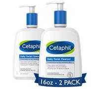 Cetaphil Face Wash Detergente viso quotidiano per pelli sensibili da miste a grasse NUOVO 16 oz 2 confezioni Delicato Schiumogeno Senza Sapone Ip