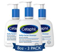 Cetaphil Face Wash Detergente viso quotidiano per pelli sensibili da miste a grasse NUOVO 8 oz Confezione da 3 Schiuma delicata Senza sapone Ipoa