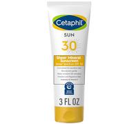 CETAPHIL Sheer Mineral Sunscreen Lozione per viso e corpo, 100% Mineral Sunscreen: ossido di zinco e diossido di titanio, Broad Spectrum SPF 30, per pelli sensibili