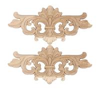 Cetfuro 2 Pezzi Vintage Intagliato nel Legno Decalcomania Angolo Applique Cornice Applique per Mobili per La Casa Un Muro Porta Decorazioni 22X10 Cm