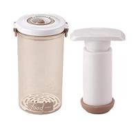 Cetfuro Contenitori Sottovuoto per la Conservazione degli Alimenti con Pompa Manuale, Macchina Sottovuoto Universale per Dispensa Portatile 2,3 L