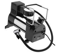 Cetfuro Pompa di gonfiaggio per pneumatici elettrica portatile: pompa ad aria multifunzione per veicoli con compressore da 12 V per piccoli veicoli