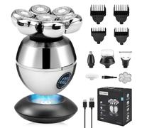 Cetfuro Rasoi Elettrici 6 in 1, Tagliacapelli 7D per Uomo e Rifinitore per Naso con Display A LED e Wet & Dry Portatile