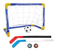 Cetfuro Rete da Calcio Fai-da-Te Cancello Mini Outdoor Indoor Porta Sport Calcio Telaio Giocattolo Set di Dimensioni per Bambini Pratica + Set di Hockey su Ghiaccio