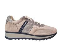 CETTI - Scarpa casual in pelle e tessuto, zeppa bassa, coulisse elastica, suola in gomma, per: donna, Terra, 36 EU
