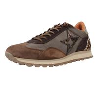 CETTI - Scarpa casual in pelle, stampa animale, leopardo, coulisse elastica, suola in gomma, per: donna, Cacao, 41 EU