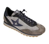 Cetti Uomo Sneakers In Pelle C1259 Ante Cooper Argento Marrone Nero