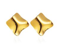 CETVLY Orecchini a perno quadrati irregolari da donna, design geometrico minimalista, orecchini dal design audace, moderni e unici in acciaio inox a specchio, gioielli alla moda