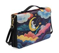 Ceudet A A A Rose Flowers Print Bible Case per donne Bibbia Cover Tote Bag con manico superiore e cinghie, custodia per il trasporto Bibbia per Chiesa grande libro con cerniera protezione Bibbia,