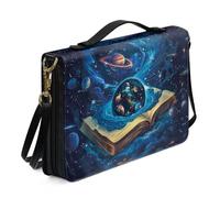 Ceudet A A A Rose Flowers Print Bible Case per donne Bibbia Cover Tote Bag con manico superiore e cinghie, custodia per il trasporto Bibbia per Chiesa grande libro con cerniera protezione Bibbia,