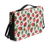 Ceudet A A A Rose Flowers Print Bible Case per donne Bibbia Cover Tote Bag con manico superiore e cinghie, custodia per il trasporto Bibbia per Chiesa grande libro con cerniera protezione Bibbia, Pois