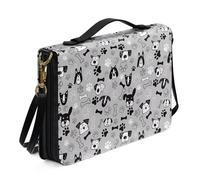 Ceudet A A A Rose Flowers Print Bible Case per donne Bibbia Cover Tote Bag con manico superiore e cinghie, custodia per il trasporto Bibbia per Chiesa grande libro con cerniera protezione Bibbia,