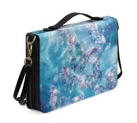 Ceudet A A A Rose Flowers Print Bible Case per donne Bibbia Cover Tote Bag con manico superiore e cinghie, custodia per il trasporto Bibbia per Chiesa grande libro con cerniera protezione Bibbia,