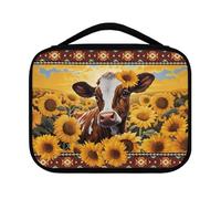 Ceudet ABible - Custodia grande per bibbia con manico a tasche, custodia per il trasporto della Bibbia con cerniera per donne, custodia portatile per bibbia e chiesa, accessori per la Bibbia, Girasole