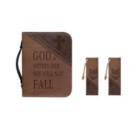 Ceudet Borsa a mano in pelle PU per donne e ragazze, con manico resistente e segnalibri, M-2XL, Croce Lupo Pasqua, XL-11.2"x8"x2.2"