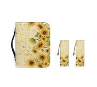 Ceudet Borsa a mano in pelle PU per donne e ragazze, con manico resistente e segnalibri, M-2XL, Girasole Nota Musicale, 2XL-12"x9"x2.4"