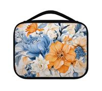 Ceudet Borsa per bibbia con tasche, per donne, con tasche, leggera, resistente, multiuso, per chiesa, bibbia, studio, colore nero, Blu peonia e Arancio, Taglia unica