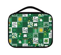 Ceudet Borsa per bibbia con tasche, per donne, con tasche, leggera, resistente, multiuso, per chiesa, bibbia, studio, colore nero, Giorno di San Patrizio Gnomo Nano verde, Taglia unica