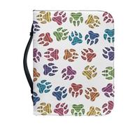 Ceudet Borsa per bibbia in pelle per donne e uomini, Colore Dog Paw02, M