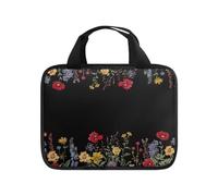 Ceudet Borsa per il trasporto della Bibbia per donne e uomini, custodia per la Bibbia occidentale, Fiori rossi e gialli, Taglia unica