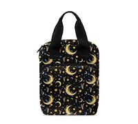 Ceudet Borsa per libri con gatti con stampa di cielo notturno, per donne e uomini, borsa per la Bibbia per ragazzo e ragazza, con manico e tasca per libri biblici, Farfalla Luna stelle, Taglia unica