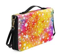 Ceudet Borse della Bibbia e borse per donne uomini Custodia per Bibbia per donne uomini Copertine Bibbia in pelle per donne uomini con tasche, Tie-dye Con Stelle, L