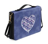 Ceudet Borse della Bibbia e borse per donne uomini Custodia per Bibbia per donne uomini Copertine Bibbia in pelle per donne uomini con tasche, Cerniera Love, L