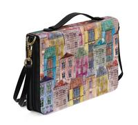 Ceudet Borse della Bibbia per Donne Uomini Tote Bibbia Custodia per Donne Uomini in Pelle Personalizzata Bibbia Copertine per Donne Uomini, Olio su Tela Casa, x-large