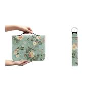 Ceudet Cat AWomen - Custodia per il trasporto della Bibbia in pelle PU, con copertina per bibbia, di grandi dimensioni, con cordino e portachiavi, Fiore, M(9.2*6.3*1.6 inches)