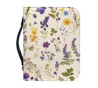 Ceudet Copertina per Bibbia da donna, in pelle PU, con manico e cerniera, motivo floreale rosa, per ragazze, XL, Bellissimi Fiori 2, M