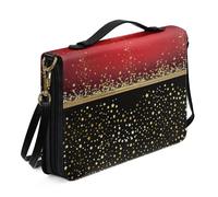 Ceudet Copertina per Bibbia in pelle per uomini, donne, bambini, copertura per Bibbia, extra large, per donne e uomini, Stelle d'oro, M