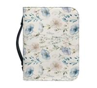 Ceudet Copertina per libri per bibbie da donna, borsa grande per bibbia, Fiore Tromba Bianca, L