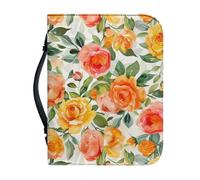 Ceudet Copertina per libri per bibbie da donna, borsa grande per bibbia, Fiori gialli, L