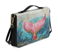 Ceudet Copertine bibliche personalizzate per donne uomini bambini Copertine bibliche per ragazze ragazzi Copertine bibliche per donne uomini con tasche, Coda di pesce rosa, L