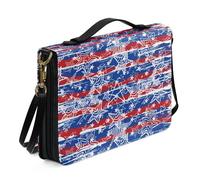 Ceudet Copertine bibliche personalizzate per donne uomini borse bibliche per donne uomini Tote Bibbia accessori kit western bibbia caso, Bandiera a stella a cinque punte, L