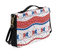 Ceudet Copertine bibliche personalizzate per donne uomini borse bibliche per donne uomini Tote Bibbia accessori kit western bibbia caso, Amore rosso e blu, XL