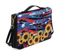 Ceudet Copertine bibliche personalizzate per donne uomini borse bibliche per donne uomini Tote Bibbia accessori kit western bibbia caso, Pentagrammi di girasole, x-large