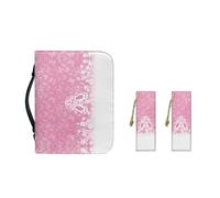 Ceudet Copertine colorate per la Bibbia di San Valentino a forma di cuore, impermeabile, in pelle PU, custodia per il trasporto della Bibbia, con tasca con cerniera e segnalibro, 2XL, Taglio carta