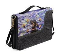 Ceudet Copertine per Bibbia in pelle per donne e uomini, con tasche, borse per la Bibbia per donne e uomini, Bacchette Bassotto, xx-large