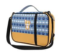 Ceudet Copertine per Bibbia per bambini per ragazze Custodia per il trasporto Bibbia Borsa per libri Bibbia Personalizzata Copertine per le donne, Blue Dog Paw Prints, Taglia unica