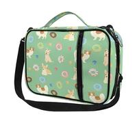 Ceudet Copertine per Bibbia per bambini per ragazze Custodia per il trasporto Bibbia Borsa per libri Bibbia Personalizzata Copertine per le donne, Stampa cucciolo di ciambella, Taglia unica