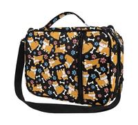 Ceudet Copertine per Bibbia per bambini per ragazze Custodia per il trasporto Bibbia Borsa per libri Bibbia Personalizzata Copertine per le donne, Stampe di zampe di cane rosa, Taglia unica